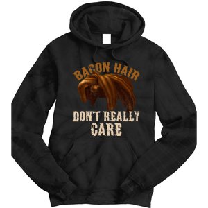 Bacon Hair DonT Really Care For Boy Video Gamers Tie Dye Hoodie