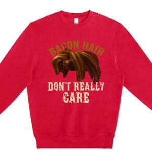 Bacon Hair DonT Really Care For Boy Video Gamers Premium Crewneck Sweatshirt