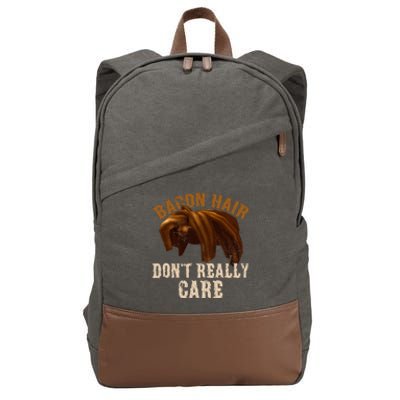 Bacon Hair DonT Really Care For Boy Video Gamers Cotton Canvas Backpack