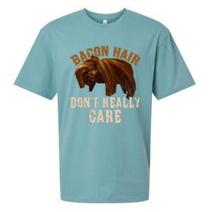 Bacon Hair DonT Really Care For Boy Video Gamers Sueded Cloud Jersey T-Shirt