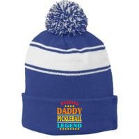 Best Husband Daddy Pickleball Legend Vintage Fathers Day Meaningful Gift Stripe Pom Pom Beanie