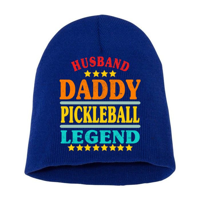 Best Husband Daddy Pickleball Legend Vintage Fathers Day Meaningful Gift Short Acrylic Beanie