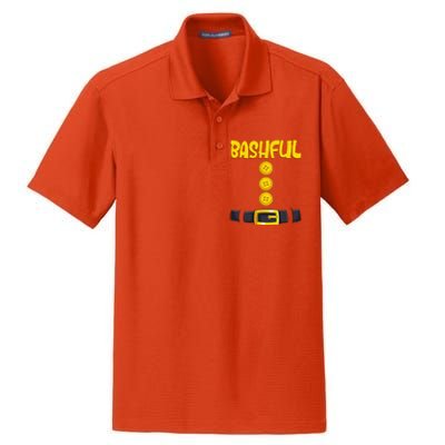 Bashful Halloween Dwarf Costume Color Matching Dry Zone Grid Polo