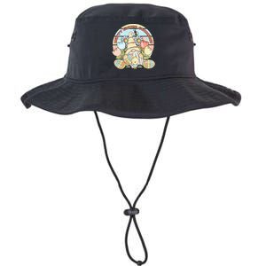 Be Happy Dy Gnome Christian Easter Day Easter Bunny Women's Legacy Cool Fit Booney Bucket Hat