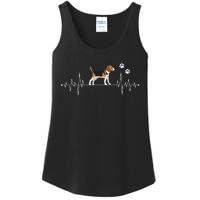 Beagle Heartbeat Dog Lover funny animal Ladies Essential Tank