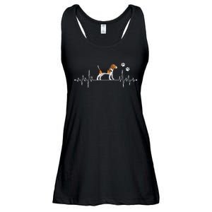 Beagle Heartbeat Dog Lover funny animal Ladies Essential Flowy Tank