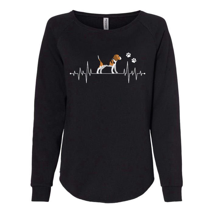 Beagle Heartbeat Dog Lover funny animal Womens California Wash Sweatshirt