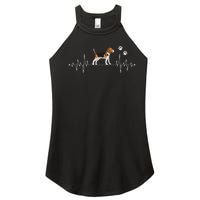 Beagle Heartbeat Dog Lover funny animal Women's Perfect Tri Rocker Tank