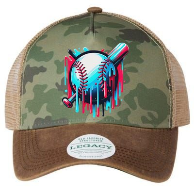 Baseball Homeplate Drip Ice Cream Sprinkles Dripping Candy Legacy Tie Dye Trucker Hat