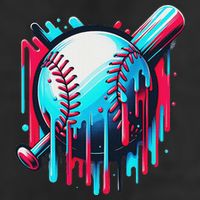 Baseball Homeplate Drip Ice Cream Sprinkles Dripping Candy 7 Panel Mesh Trucker Snapback Hat
