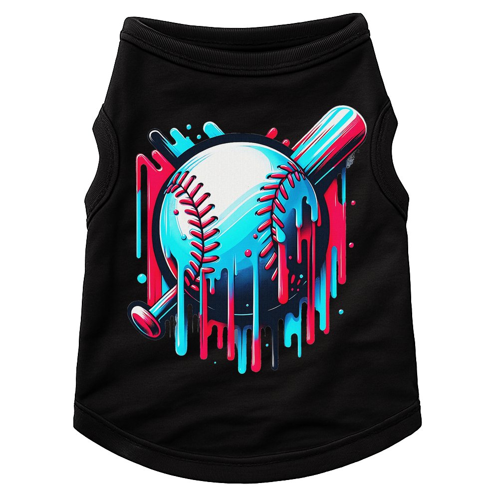 Baseball Homeplate Drip Ice Cream Sprinkles Dripping Candy Doggie Tank