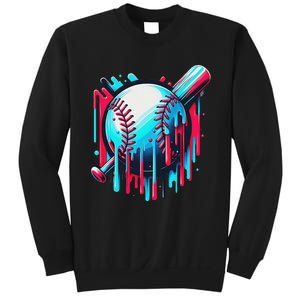 Baseball Homeplate Drip Ice Cream Sprinkles Dripping Candy Sweatshirt