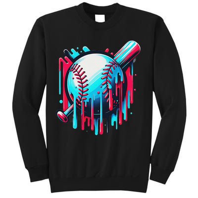 Baseball Homeplate Drip Ice Cream Sprinkles Dripping Candy Sweatshirt