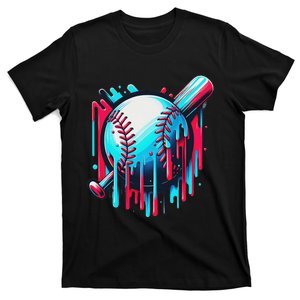 Baseball Homeplate Drip Ice Cream Sprinkles Dripping Candy T-Shirt