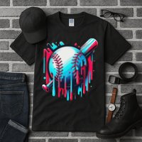 Baseball Homeplate Drip Ice Cream Sprinkles Dripping Candy Tall T-Shirt