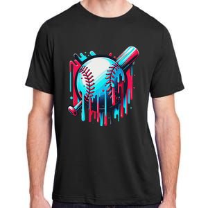 Baseball Homeplate Drip Ice Cream Sprinkles Dripping Candy Adult ChromaSoft Performance T-Shirt