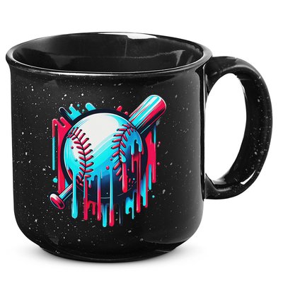 Baseball Homeplate Drip Ice Cream Sprinkles Dripping Candy 15oz Campfire Ceramic Mug
