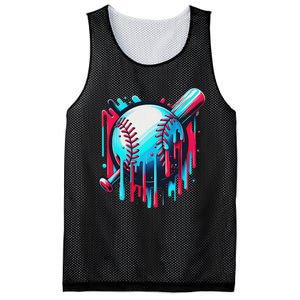 Baseball Homeplate Drip Ice Cream Sprinkles Dripping Candy Mesh Reversible Basketball Jersey Tank