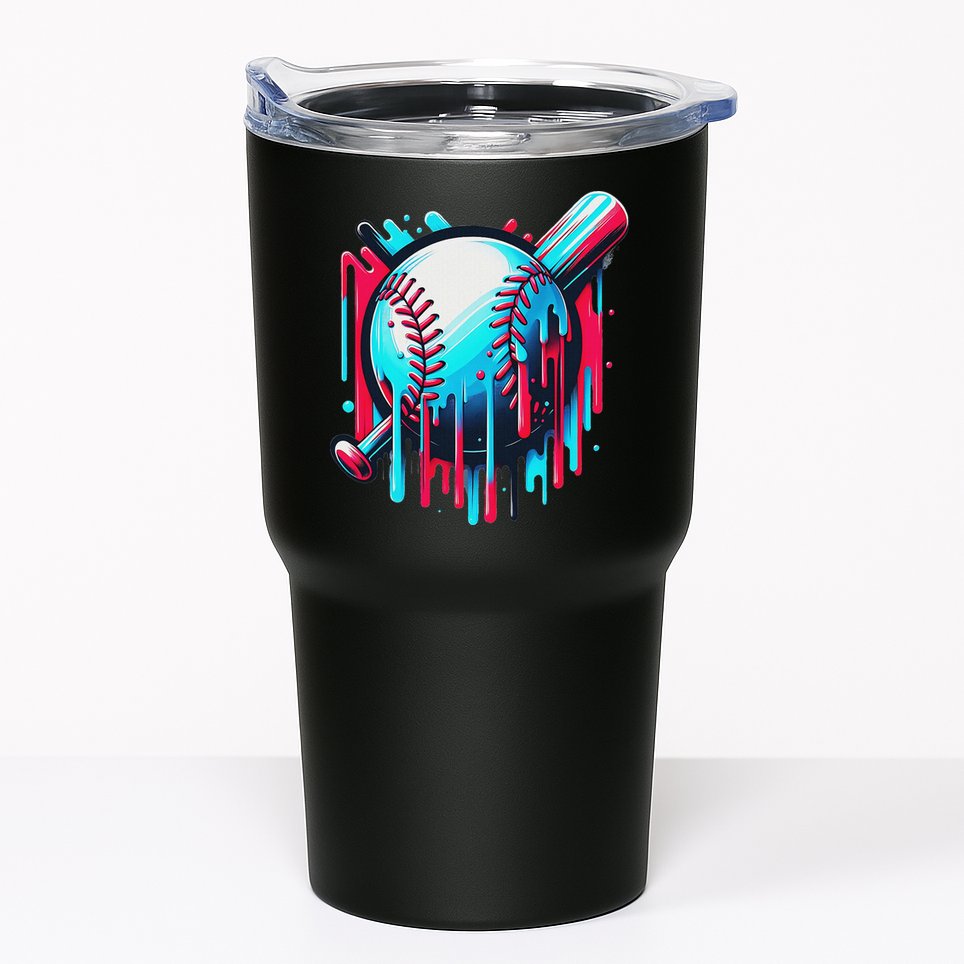 Baseball Homeplate Drip Ice Cream Sprinkles Dripping Candy Tumbler