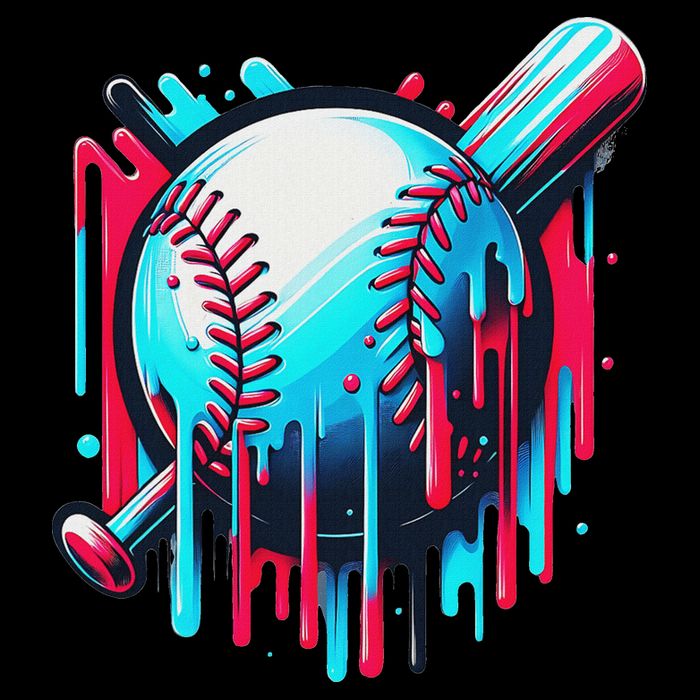 Baseball Homeplate Drip Ice Cream Sprinkles Dripping Candy Baby Bodysuit