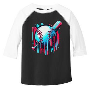 Baseball Homeplate Drip Ice Cream Sprinkles Dripping Candy Toddler Fine Jersey T-Shirt