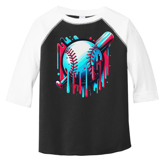 Baseball Homeplate Drip Ice Cream Sprinkles Dripping Candy Toddler Fine Jersey T-Shirt