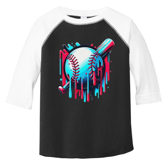 Baseball Homeplate Drip Ice Cream Sprinkles Dripping Candy Toddler Fine Jersey T-Shirt