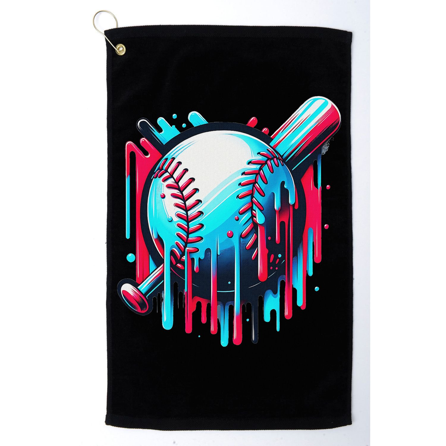 Baseball Homeplate Drip Ice Cream Sprinkles Dripping Candy Golf Towel