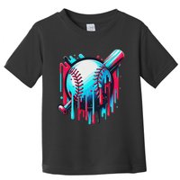 Baseball Homeplate Drip Ice Cream Sprinkles Dripping Candy Toddler T-Shirt