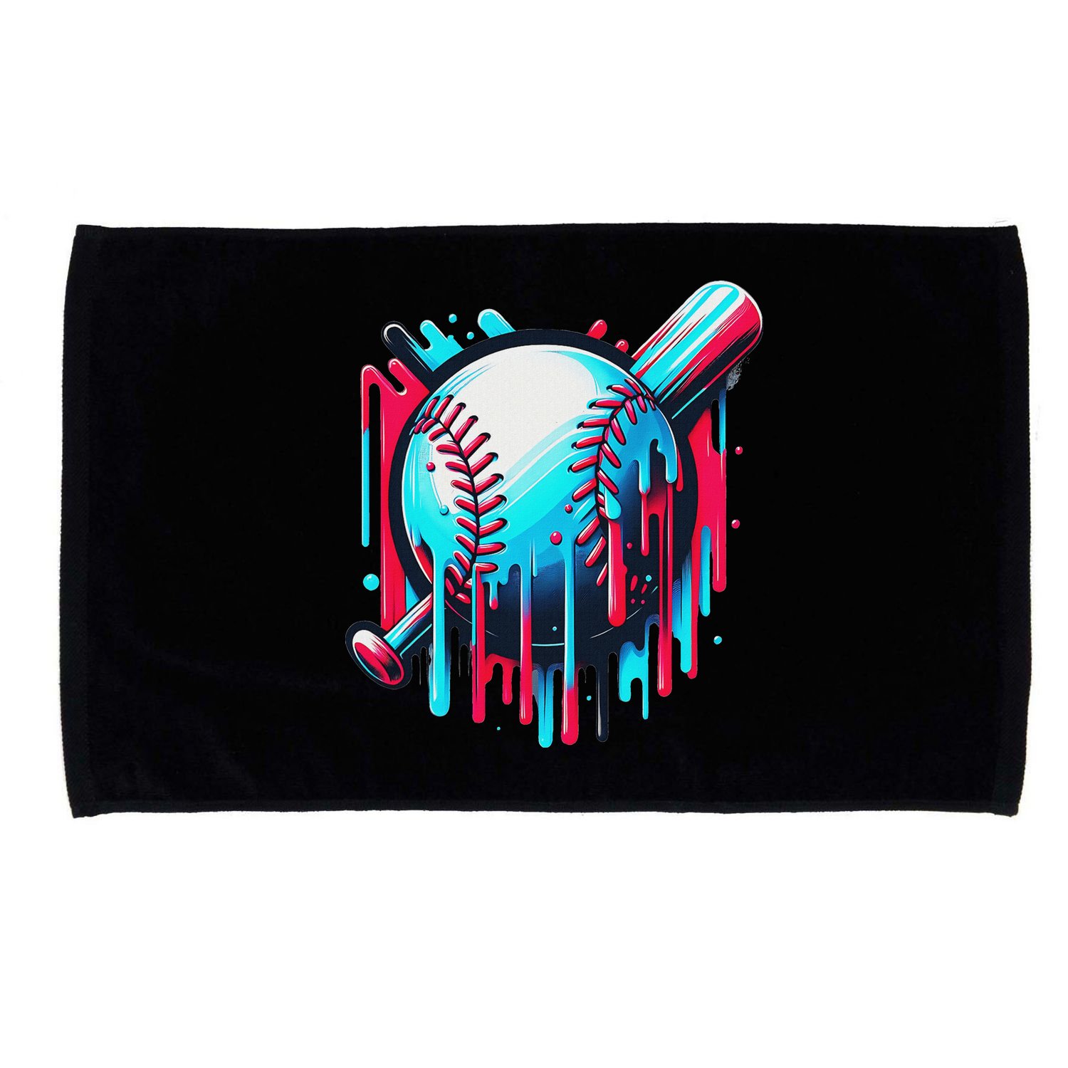 Baseball Homeplate Drip Ice Cream Sprinkles Dripping Candy Microfiber Hand Towel