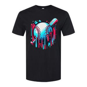 Baseball Homeplate Drip Ice Cream Sprinkles Dripping Candy Softstyle CVC T-Shirt