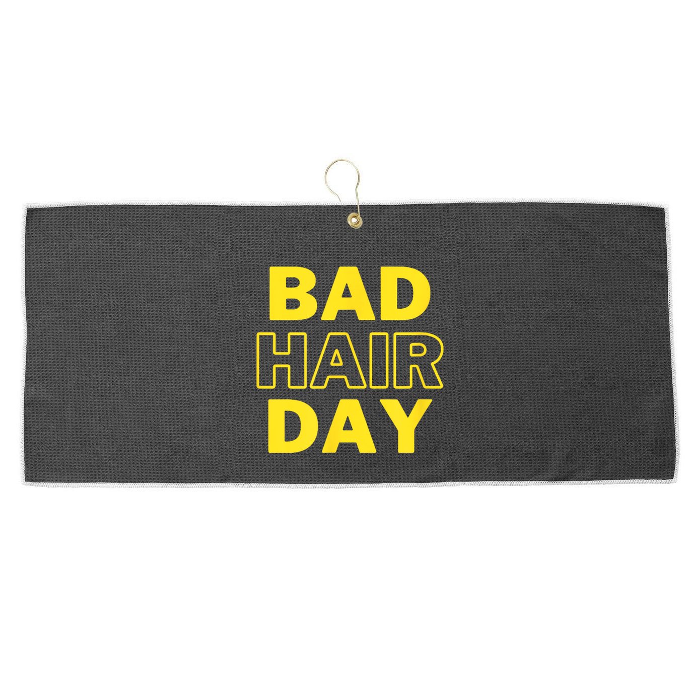 Bad Hair Day Large Microfiber Waffle Golf Towel