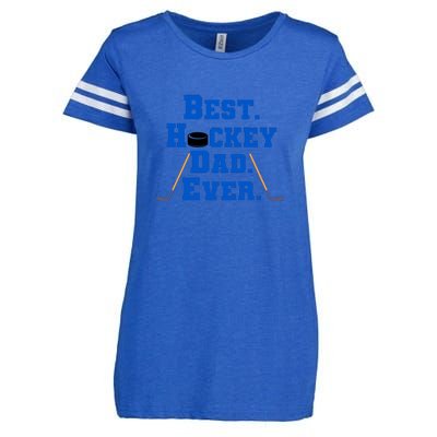 Best Hockey Dad Ever Father's Day Gift Enza Ladies Jersey Football T-Shirt