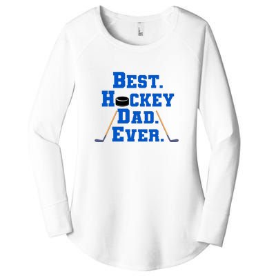 Best Hockey Dad Ever Father's Day Gift Women's Perfect Tri Tunic Long Sleeve Shirt