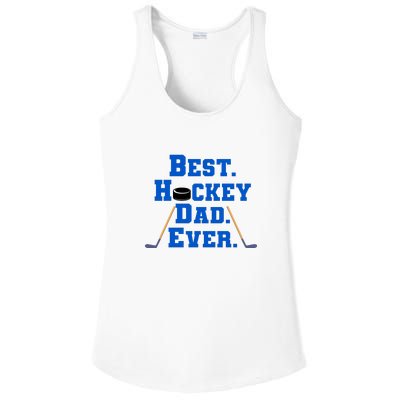 Best Hockey Dad Ever Father's Day Gift Ladies PosiCharge Competitor Racerback Tank