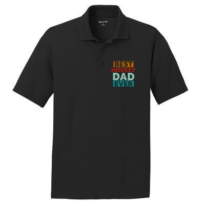 Best Hockey Dad Ever Funny Hockey Dad Gift PosiCharge RacerMesh Polo