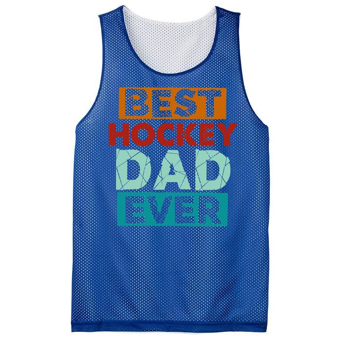 Best Hockey Dad Ever Funny Hockey Dad Gift Mesh Reversible Basketball Jersey Tank