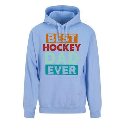 Best Hockey Dad Ever Funny Hockey Dad Gift Unisex Surf Hoodie