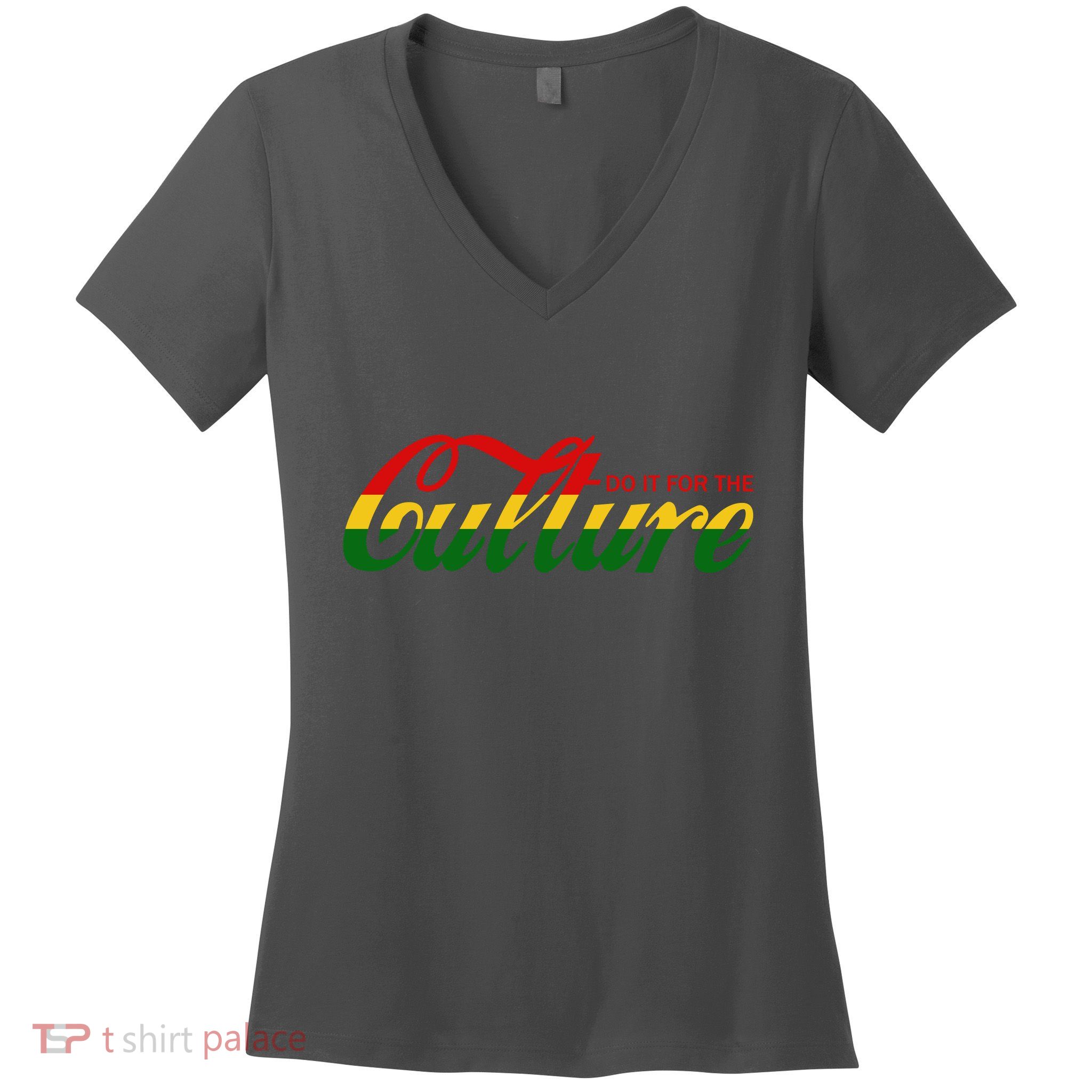 Black History Do It For The Culture Cola Pop Logo Women's V-Neck T-Shirt
