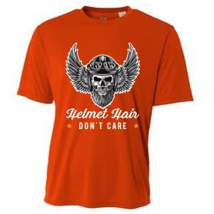 Bike Hair Do Not Care Motorcyclist Bikerin Gift Cooling Performance Crew T-Shirt