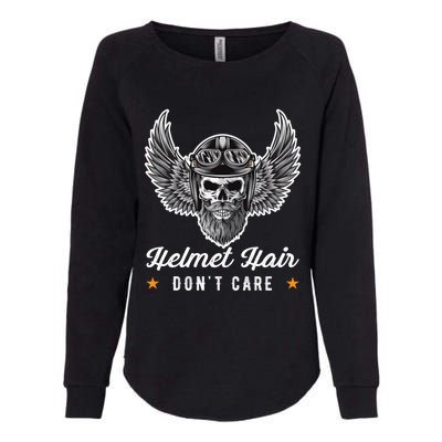 Bike Hair Do Not Care Motorcyclist Bikerin Gift Womens California Wash Sweatshirt