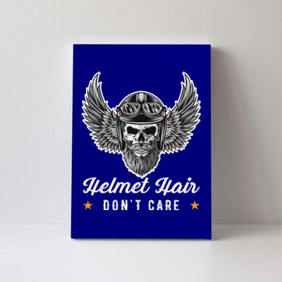 Bike Hair Do Not Care Motorcyclist Bikerin Gift Canvas