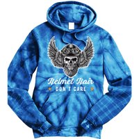 Bike Hair Do Not Care Motorcyclist Bikerin Gift Tie Dye Hoodie