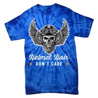 Bike Hair Do Not Care Motorcyclist Bikerin Gift Tie-Dye T-Shirt