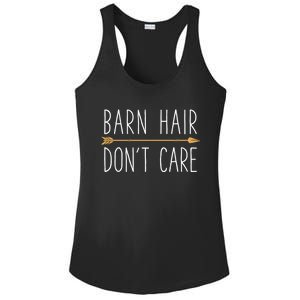 Barn Hair Don't Care Horse Funny Farm Horseback Riding Gift Ladies PosiCharge Competitor Racerback Tank