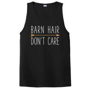 Barn Hair Don't Care Horse Funny Farm Horseback Riding Gift PosiCharge Competitor Tank