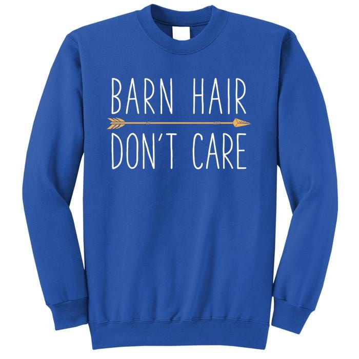 Barn Hair Don't Care Horse Funny Farm Horseback Riding Gift Sweatshirt