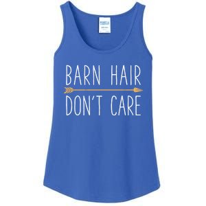 Barn Hair Don't Care Horse Funny Farm Horseback Riding Gift Ladies Essential Tank