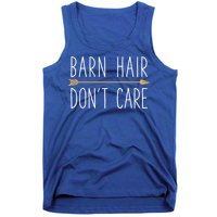 Barn Hair Don't Care Horse Funny Farm Horseback Riding Gift Tank Top