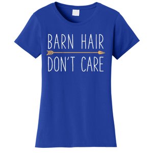 Barn Hair Don't Care Horse Funny Farm Horseback Riding Gift Women's T-Shirt